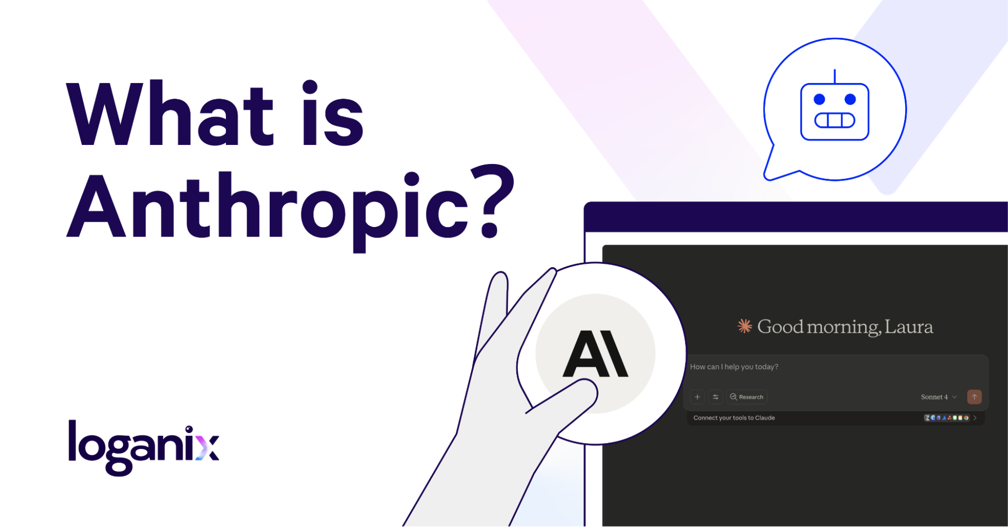 Anthropic AI company logo and Claude language model overview — founded 2021 by Dario and Daniela Amodei
